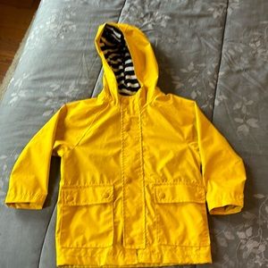 Baby Gap Jersey lined raincoat, size 3T, yellow